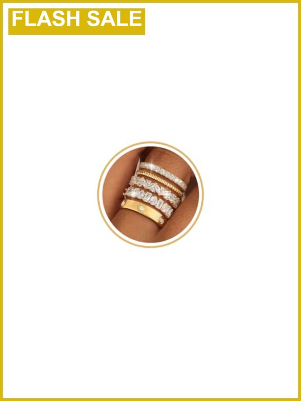Stackable Gold Rings for Women Non Tarnish Stacking Dainty Rings Set